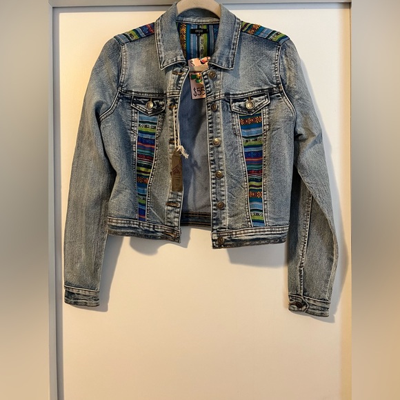 Serape Denim Jacket - Picture 1 of 5